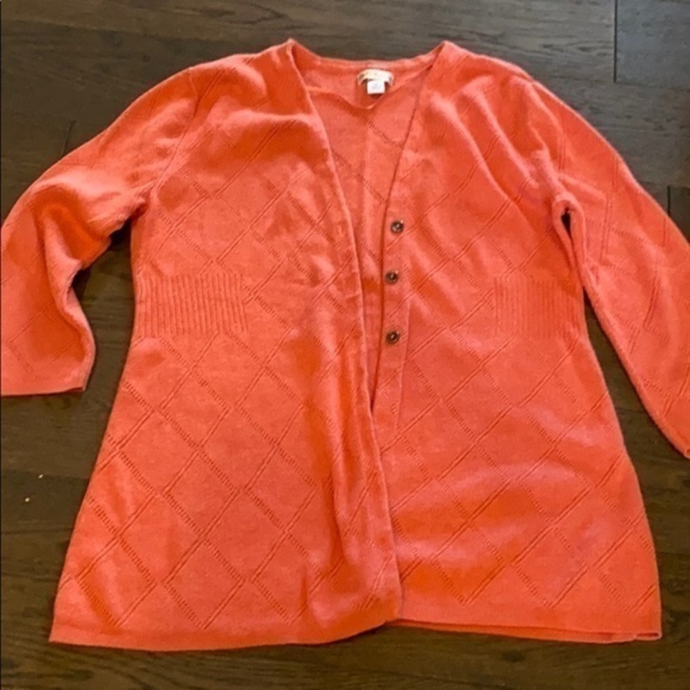 Croft & Barrow Coral Cardigan Size M